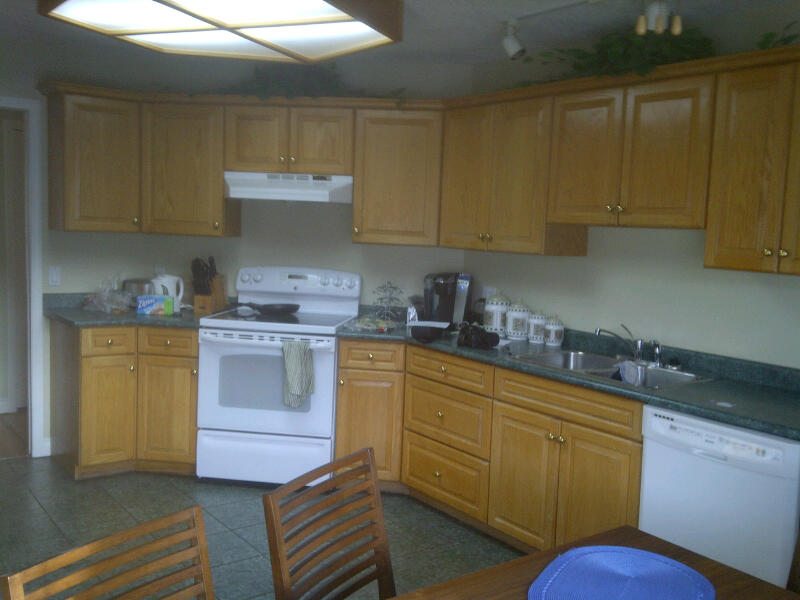 oak kitchen before being remodelled and updated