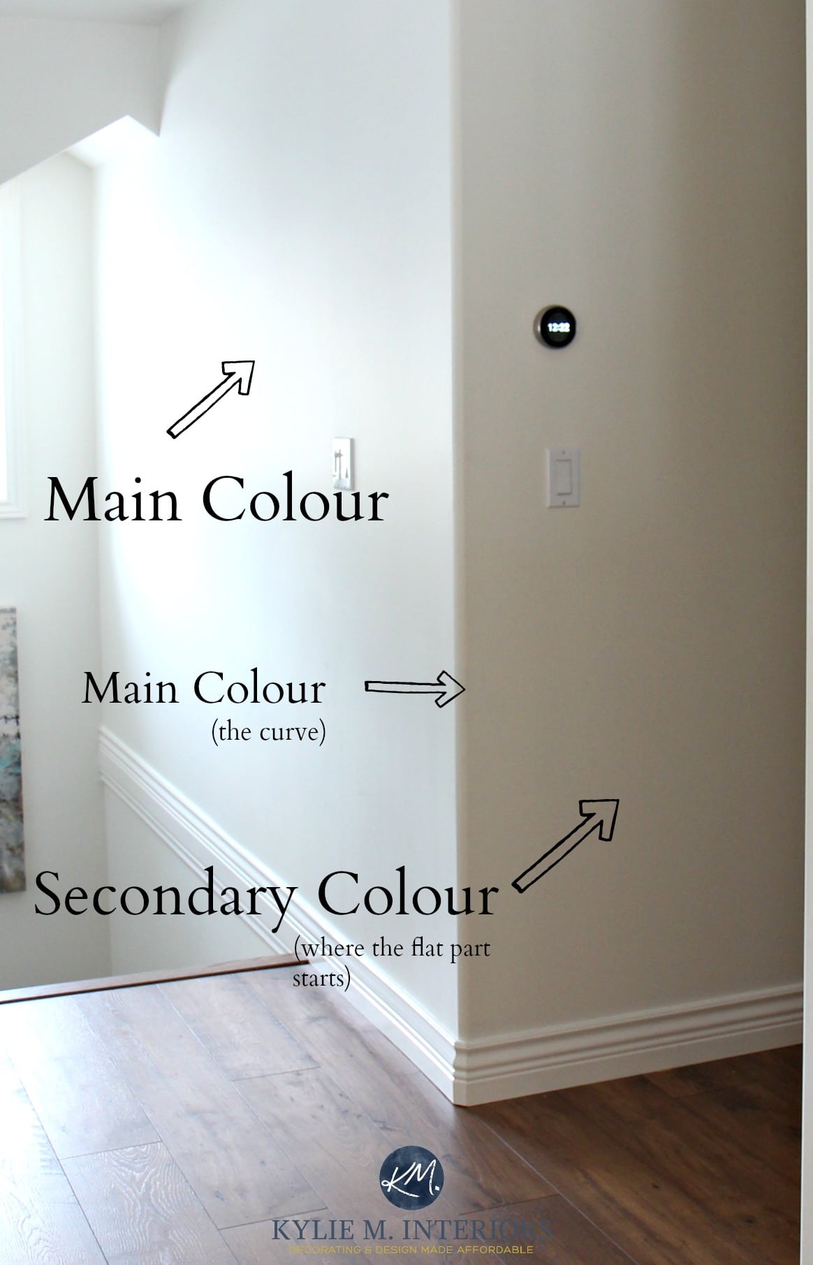 Tips and ideas for how to do 2 different colours with a bullnose or rounded drywall corner wall
