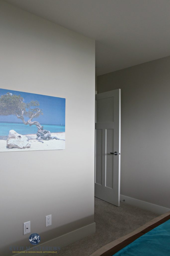 Sherwin Williams Worldly Gray. Warm gray or greige paint colour with subtle green undertones. Online Color Consultant and E-decor Kylie M Interiors
