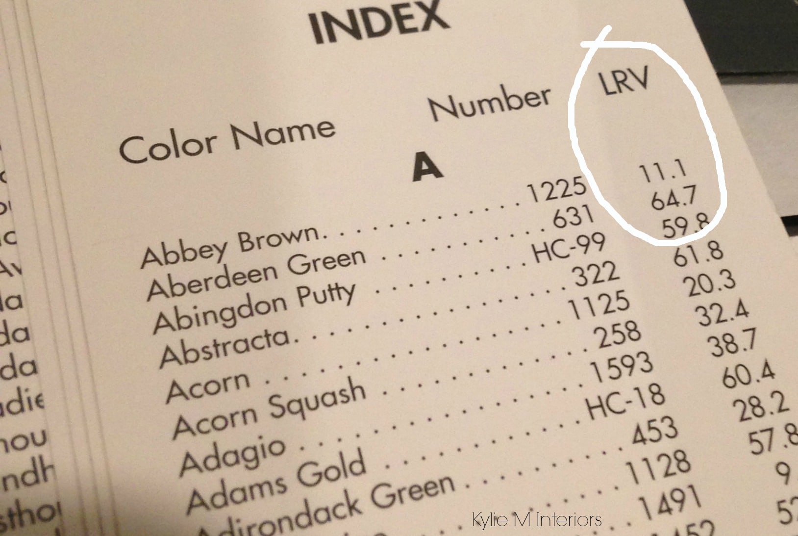 how to pick the best paint colour using LRV. What is it and how to use it