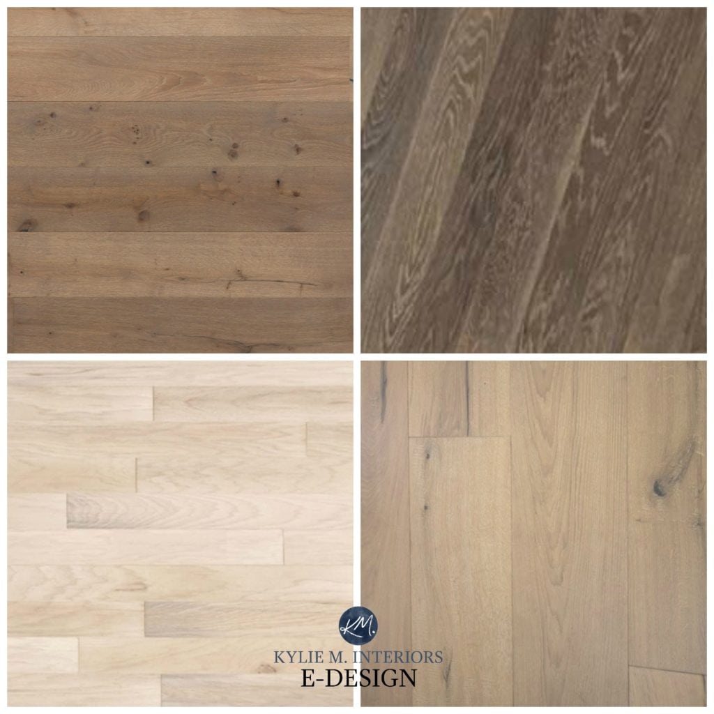 How to mix and match or coordinate with wood cabinets or flooring with pink or red stain colour. Kylie M Interiors Edesign, online paint color consulting