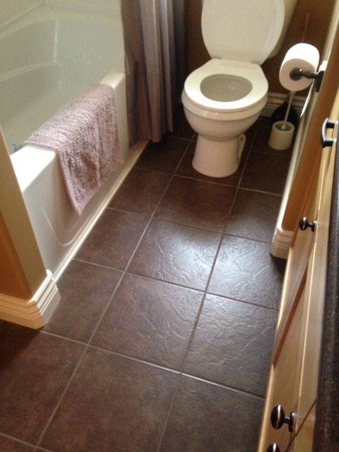 Bathroom floor before