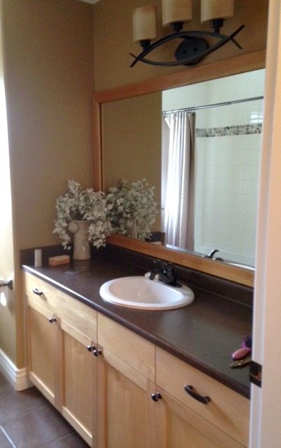 Maple bathroom before update and remodel