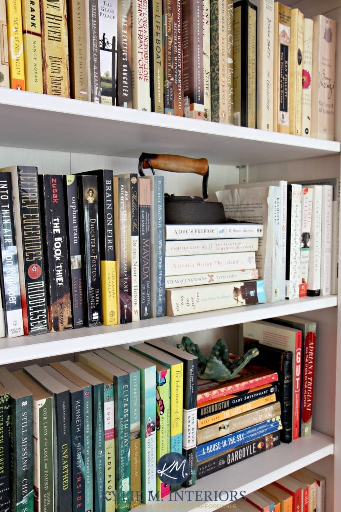 Close up of Kylie M Interiors E-design book collection and display at home
