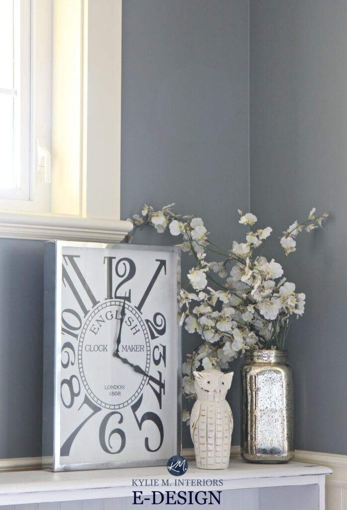Benjamin Moore Sea Pine, Stonybrook, best blue-green shade. Kylie M E-design and paint colour expert