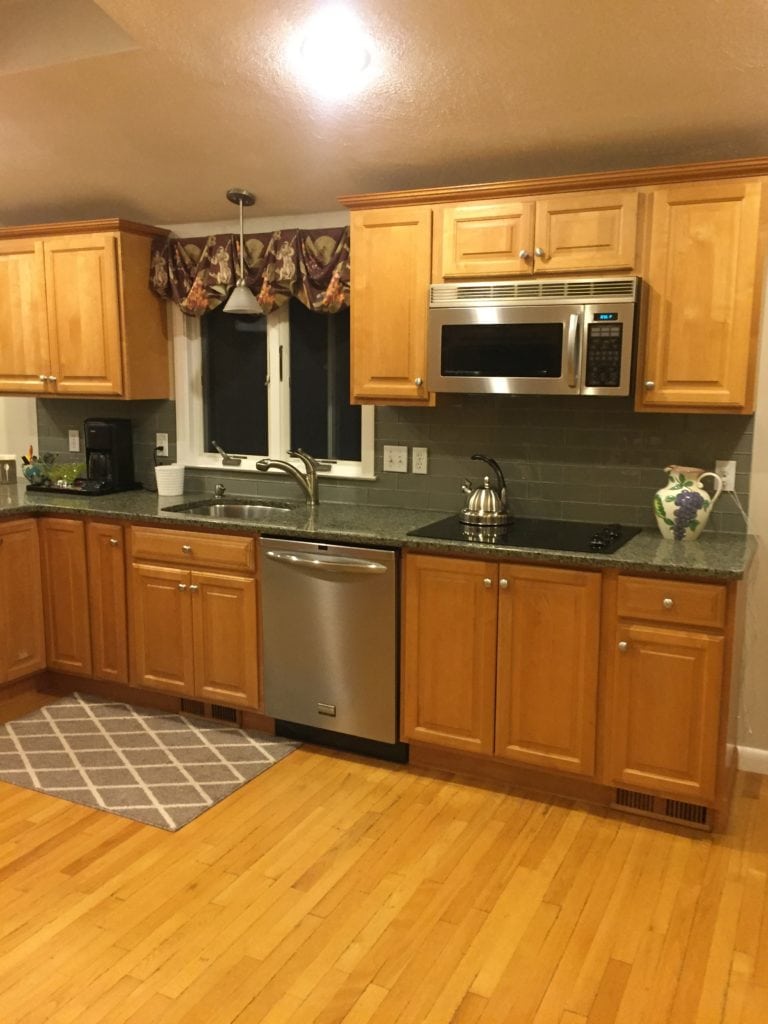 Maple or oak cabinets before being painted. Kylie M (1)