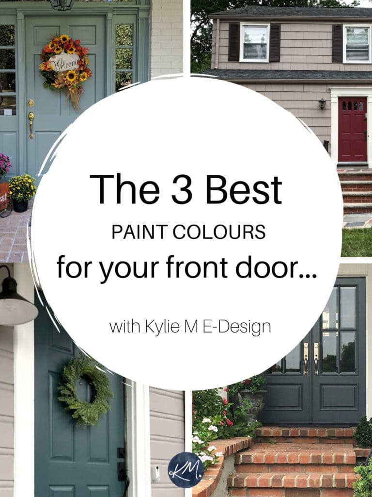 The best paint colors for front door exterior. Benjamin or Sherwin. Edesign, Kylie M Interiors Colour consulting and home decorating and diy ideas blogger.market
