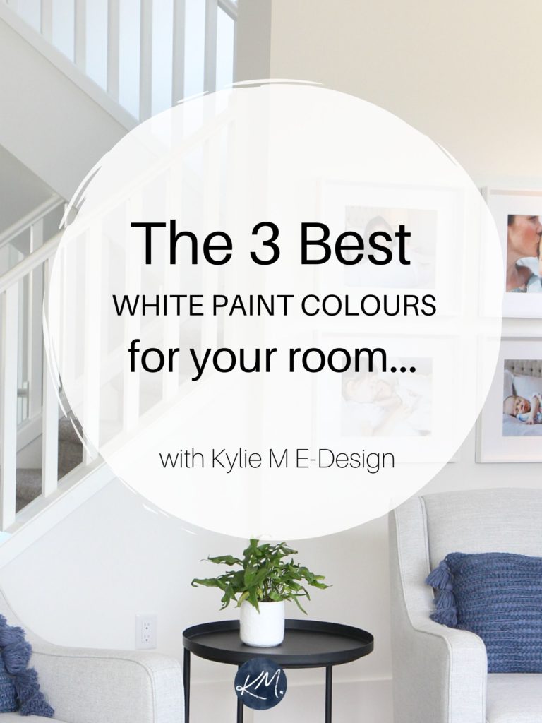 The best white and gray paint colors for kitchen cabinets or bathroom vanity. Edesign, Kylie M Interiors Online colour consulting. Home Decorating and diy ideas blogger