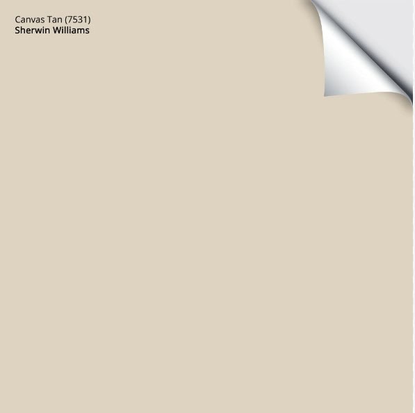 Sherwin Williams best tan neutral paint colors, Canvas Tan, peel and stick Samplize with Kylie M