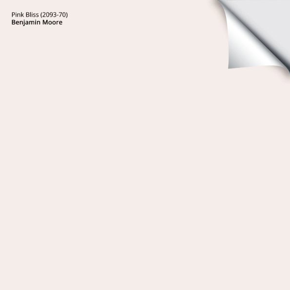 Benjamin Moore Peel and stick paint samples Pink Bliss, best light pink paint color