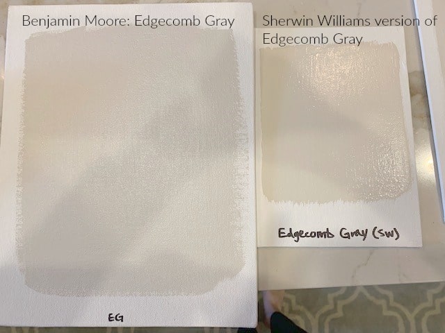 Why you should never have paint companies do a colour match between brands. Kylie M Interiors edesign online color advice