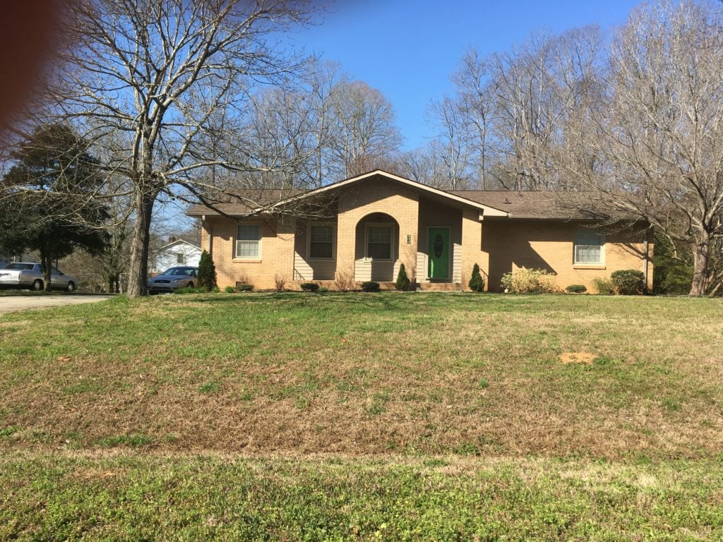 Exterior brick house, before being painted with Kylie M Edesign BEFORE PHOTOS