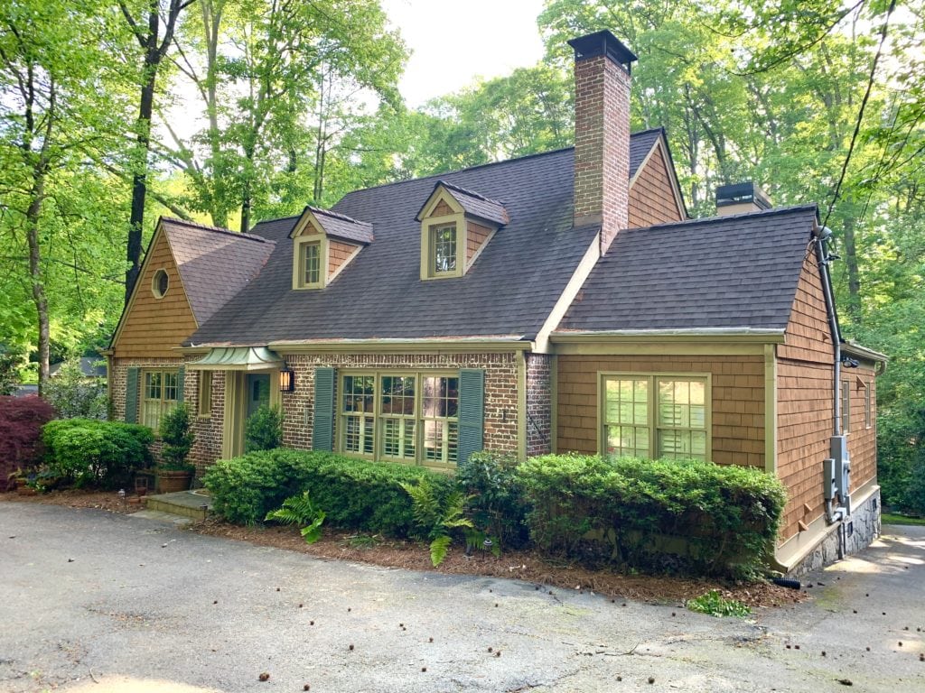Exterior brick house before paint with Edesign, Kylie M Interiors