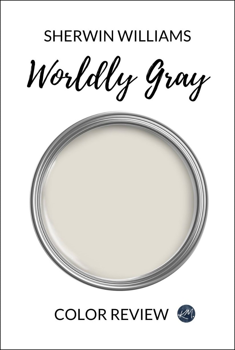 paint color review of best greige warm gray paint color for walls, cabinets, Sherwin Williams Worldly Gray