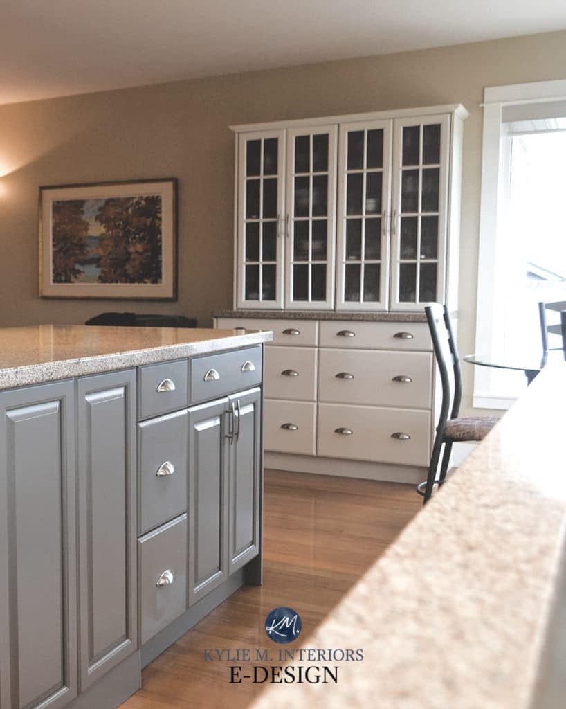 Ideas to update 1990s home with wood cabinets, flooring. Kylie M Interiors Edesign, online paint colour and DIY advice blogger 