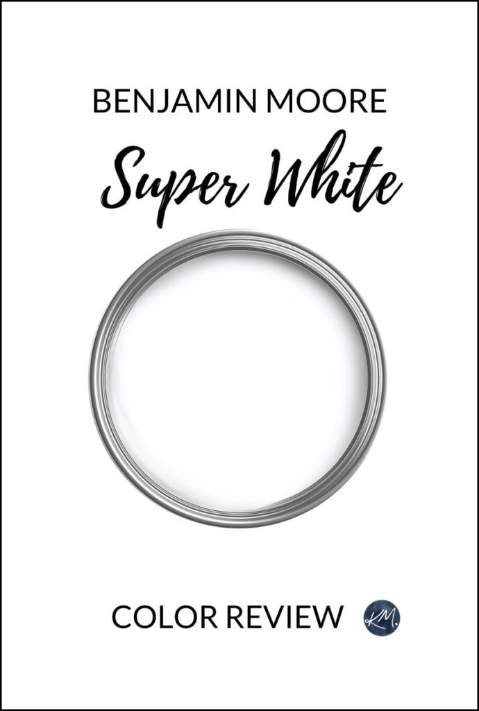 benjamin moore super white paint color review for walls, cabinets, trims, exteriors. Kylie M Interiors, online paint color expert and consultant