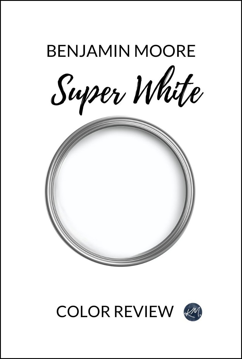 benjamin moore super white paint color review for walls, cabinets, trims, exteriors. Kylie M Interiors, online paint color expert and consultant