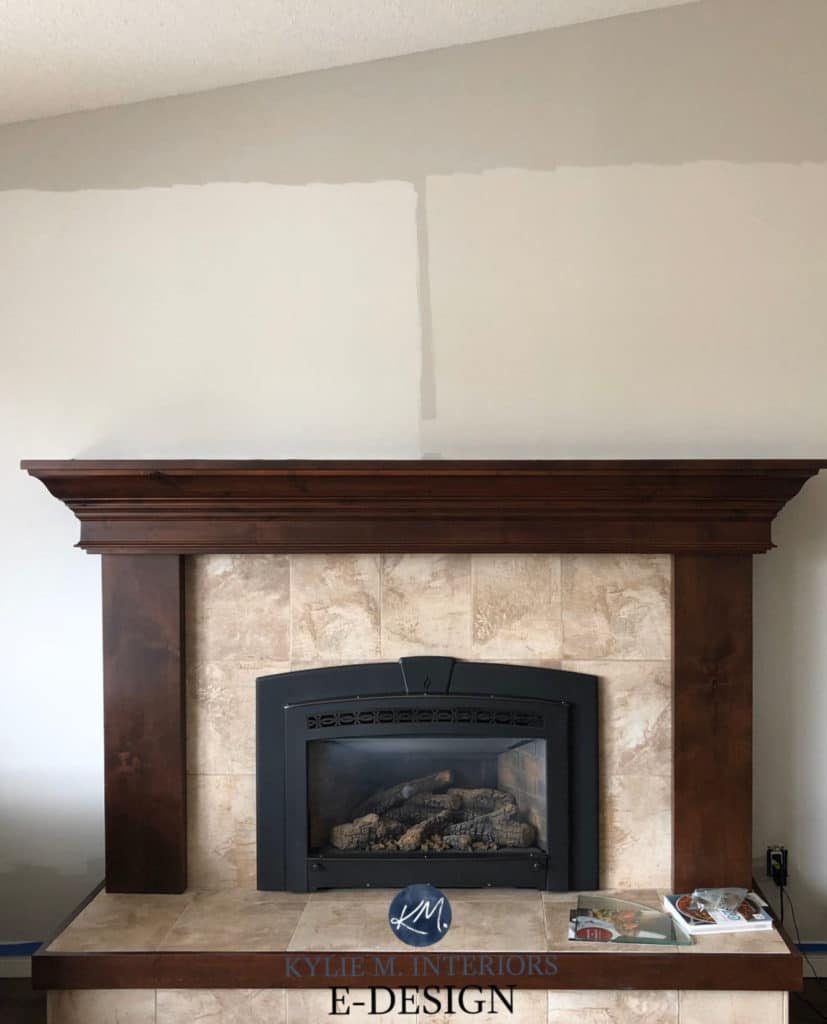 Update beige tile or carpet ideas. COLLINGWOOD WALL, Classic Gray, Pale Oak, Benjamin Moore warm grays and taupe. Kylie M Interiors Edesign.