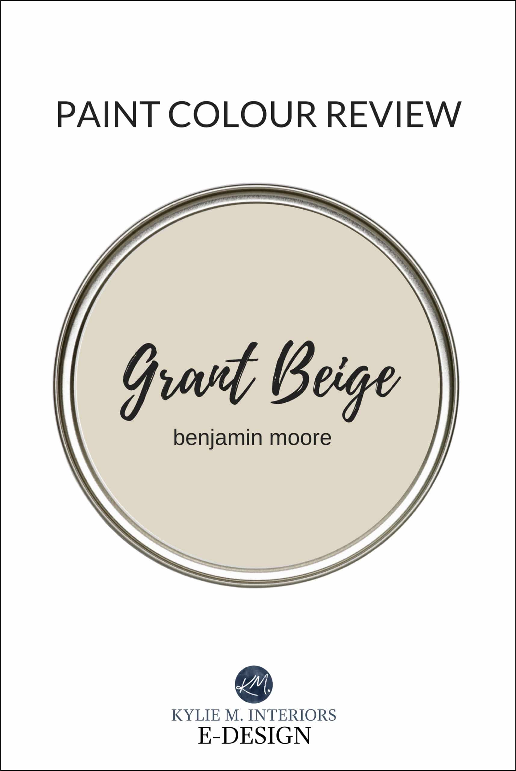 Paint colour review, best beige paint colour, Benjamin Moore Grant Beige, tan color. Kylie M Interiors Edesign, online paint colour expert and diy decorating blogger
