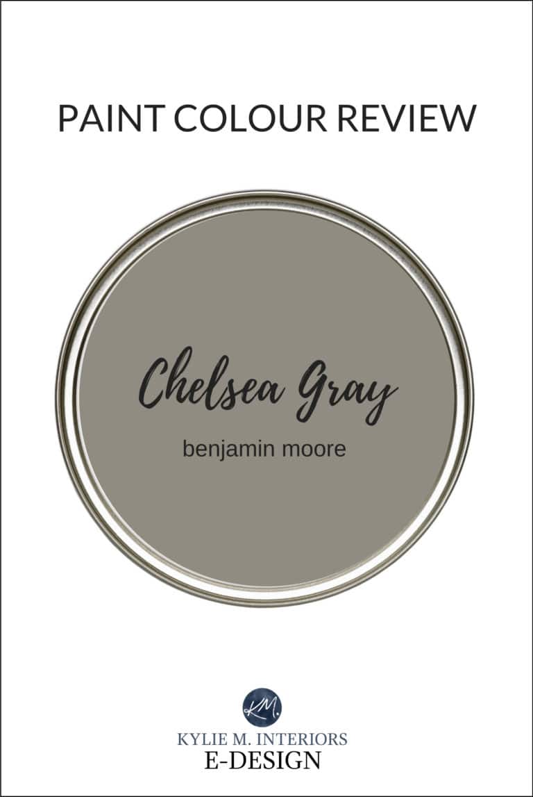 Paint colour review, best gray charcoal paint color Benjamin Moore Chelsea Gray. Cabinets, walls, islands, exteriors. Kylie M Interiors Edesign, online paint colour consulting and diy advice