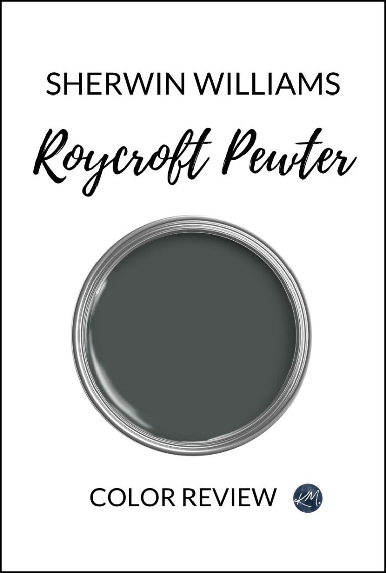 paint color review, sherwin williams roycroft pewter, dark gray by kylie m interiors