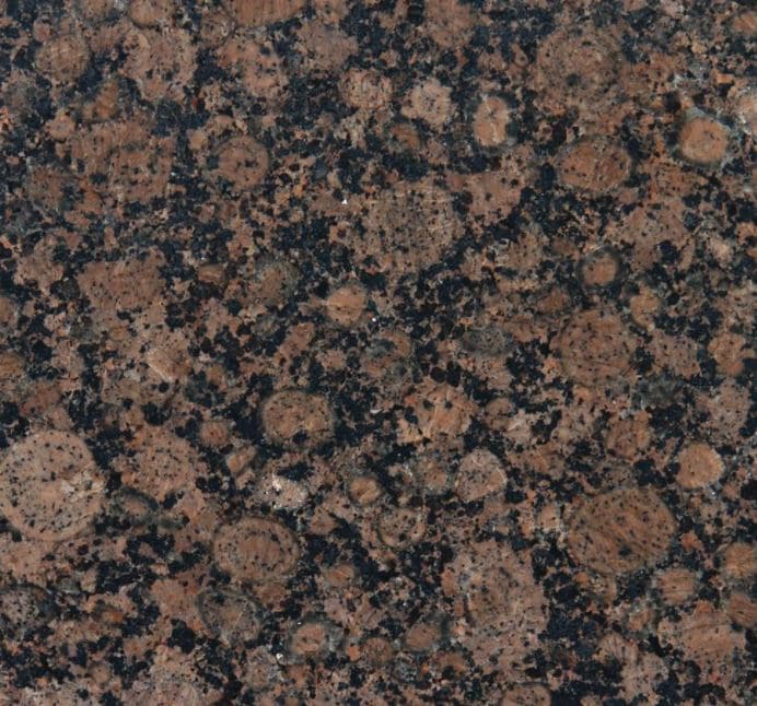 Ideas to update, modernize Baltic Brown granite countertop tile. Painted cabinets and backsplash. Kylie M Interiors Edesing
