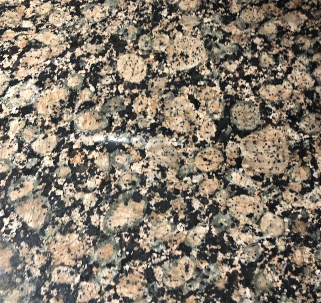 Ideas to update modernize Baltic Brown green granite countertops, painted cabinets and backsplash. Kylie M Interiors edesign, diy decorating advice blogger