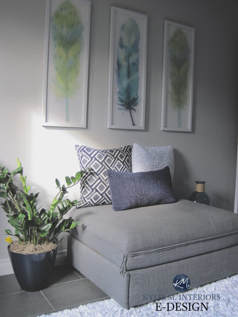Best true gray paint colour, Sherwin Williams On the Rocks. Kylie M Interiors popular design blog, Edesign color consulting and DIY advice