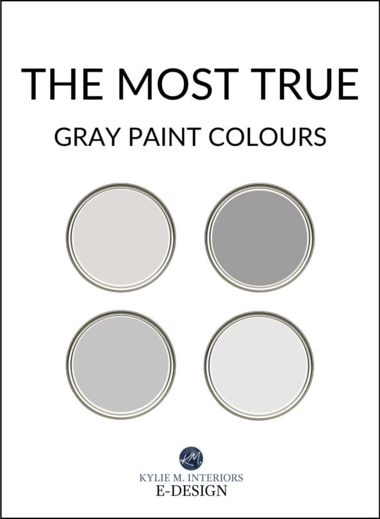 The most true, real gray paint colours, Benjamin and Sherwin. Kylie M Interiors Edesign, online paint color consult and diy decor advice blogger