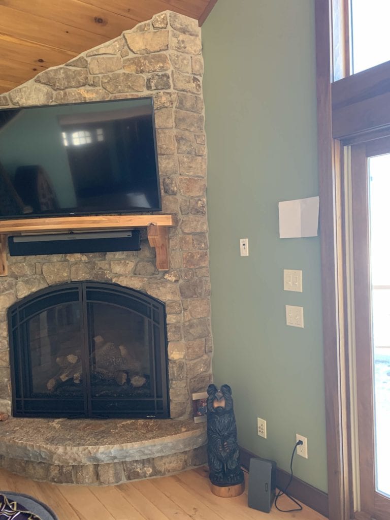 Fireplace before