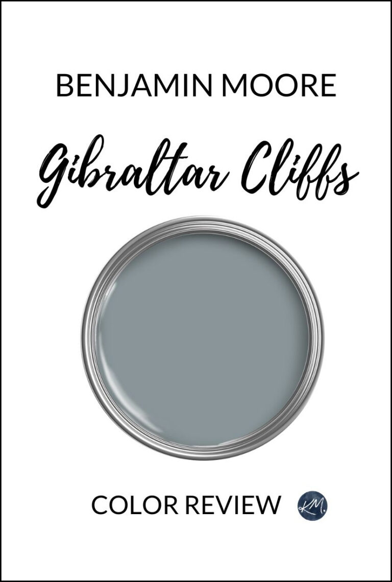 Benjamin Moore Gibraltar Cliffs Paint Color review by Kylie M Interiors