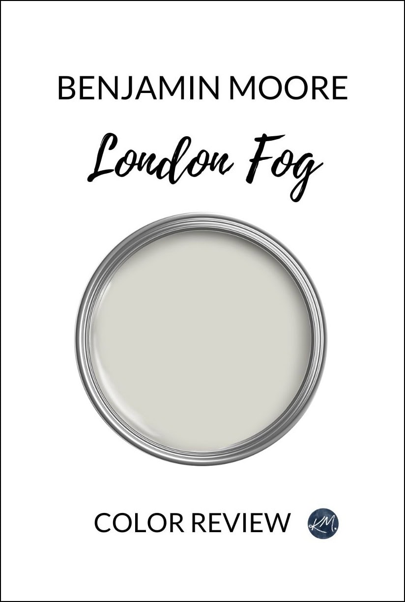 Benjamin Moore London Fog paint color review, best warm gray, greige, taupe paint color for walls