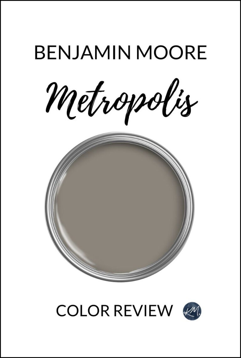 benjamin moore metropolis paint color review, dark gray warm taupe shade