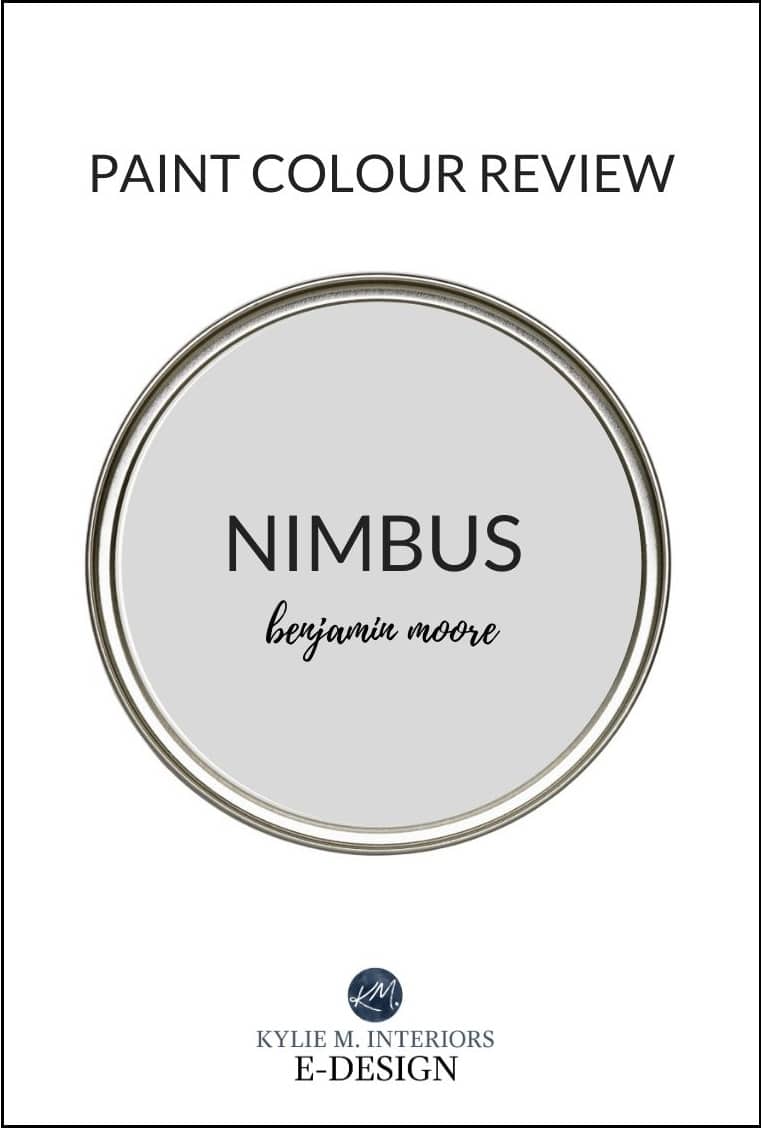 Benjamin Moore Nimbus, popular warm grey paint colour. Review by Kylie M Interiors Edesign, virtual consultant