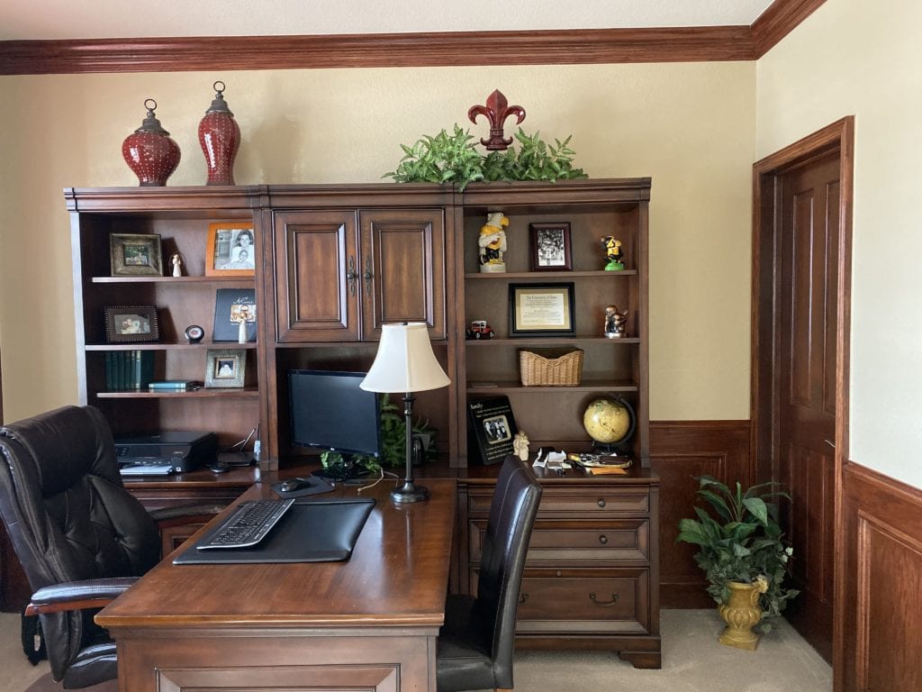 HOme office red cherry wood before edesign (2)