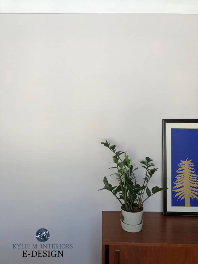 Sherwin Williams Incredible White, how CRI affects paint colours and light bulbs. Kylie M Interiors Edesign, client photo