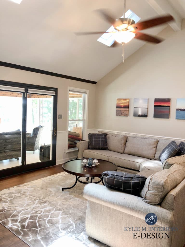 Sherwin Williams Modern Gray, warm grey, taupe furniture. Kylie M Interiors Edesign, DIY blogger and consultant