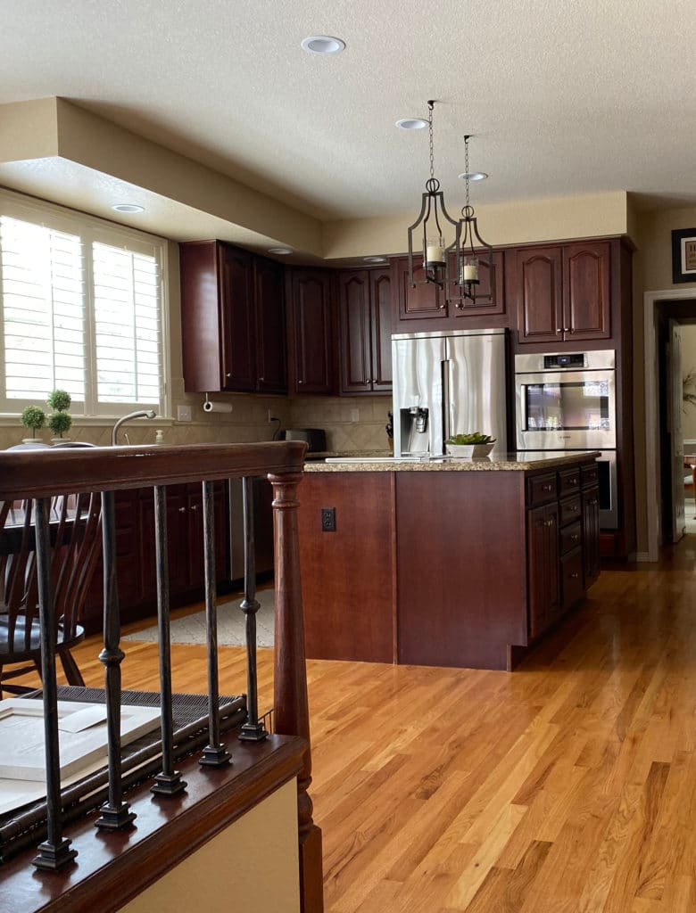 kitchen before cherry cabinets 