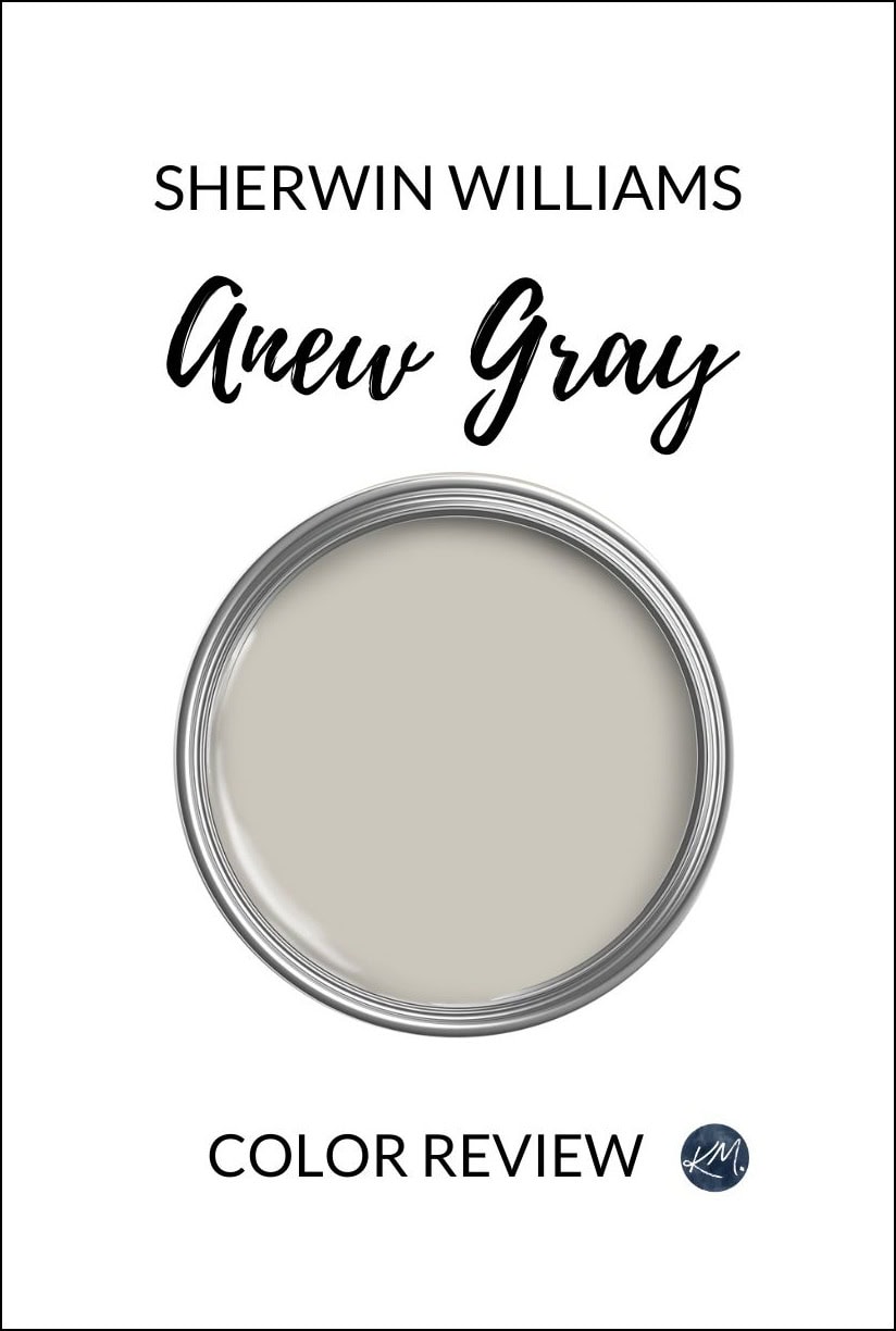 sherwin williams anew gray paint color review, best greige taupe warm gray paint color with kylie m interiors