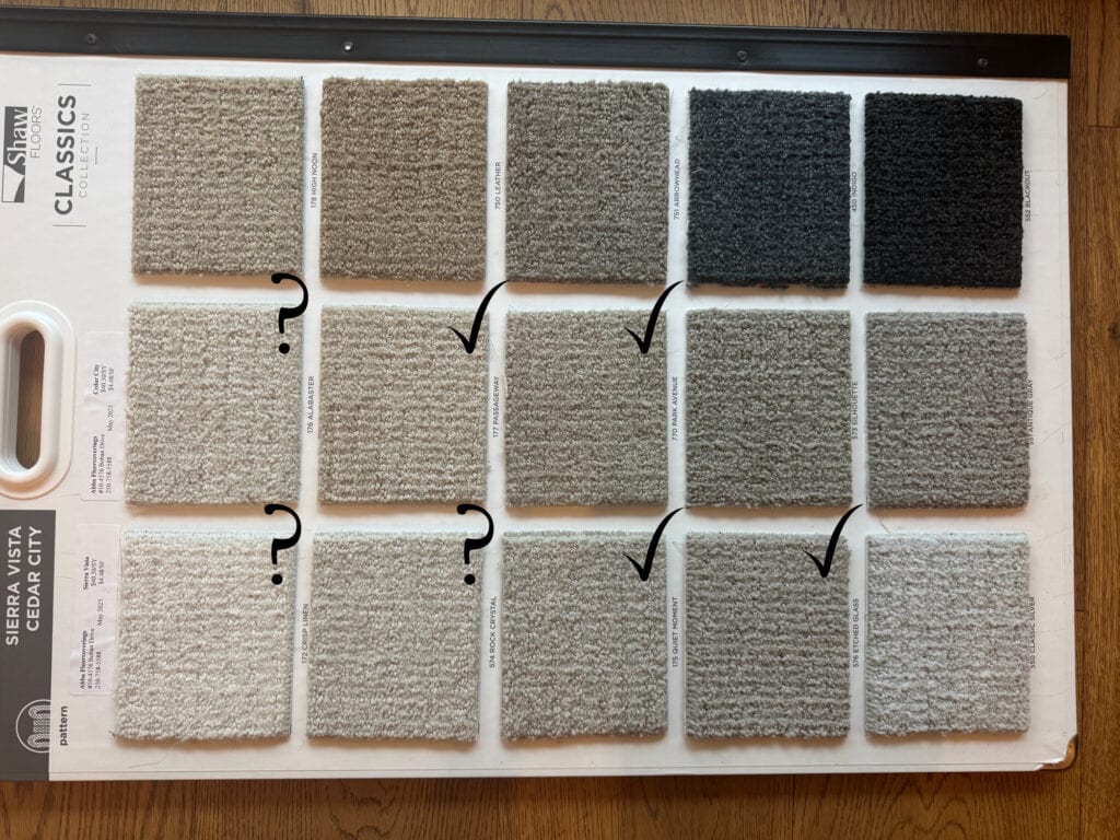 what's trendy or in style for carpet colors and textures and undertones