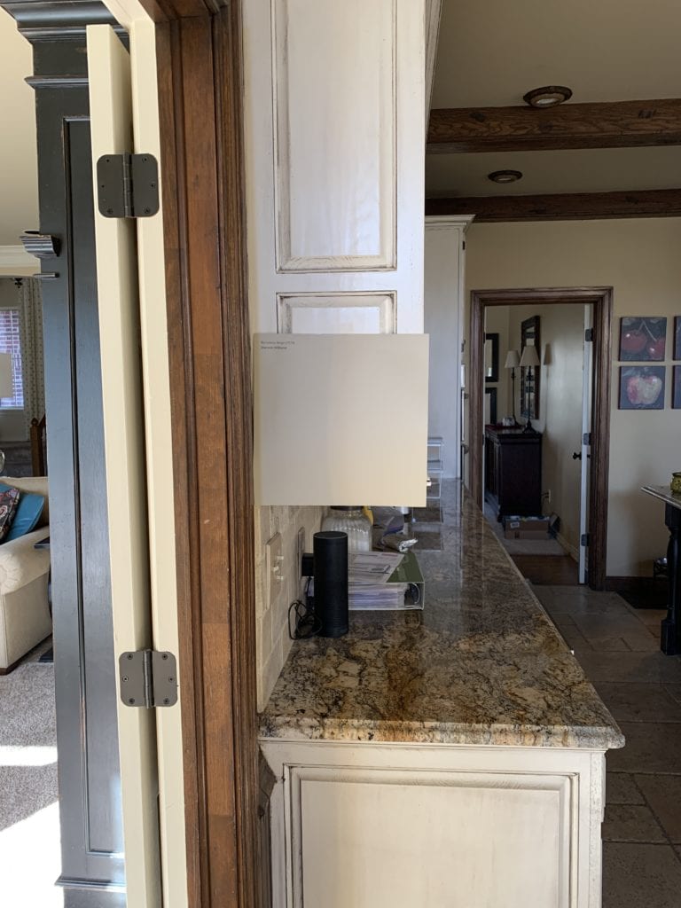 Sherwin Williams Barcelona Beige, best colours with cream cabinets. Kylie M INteriors Edesign