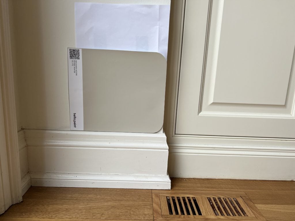 Benjamin Moore Revere Pewter to go with cream trim and cream kitchen cabinets. Kylie M Interiors Edesign and update ideas