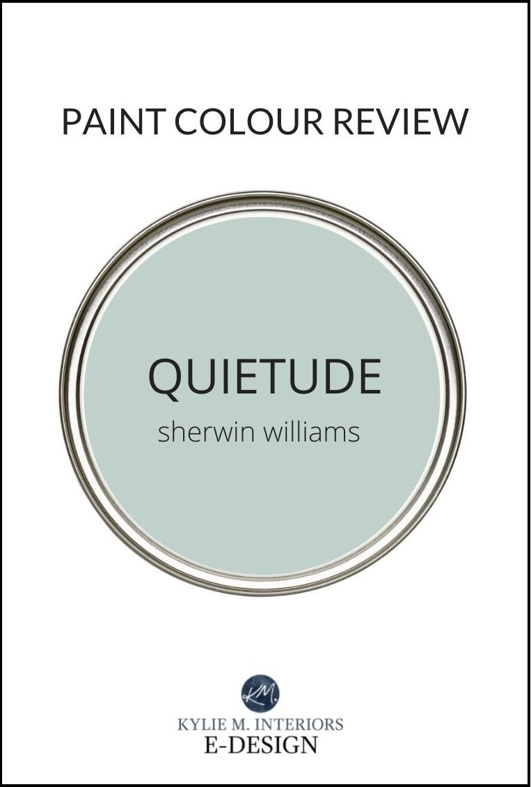Best blue green paint colour, Sherwin Williams paint color review. Kylie M Interiors Edesign for walls, cabinets and more
