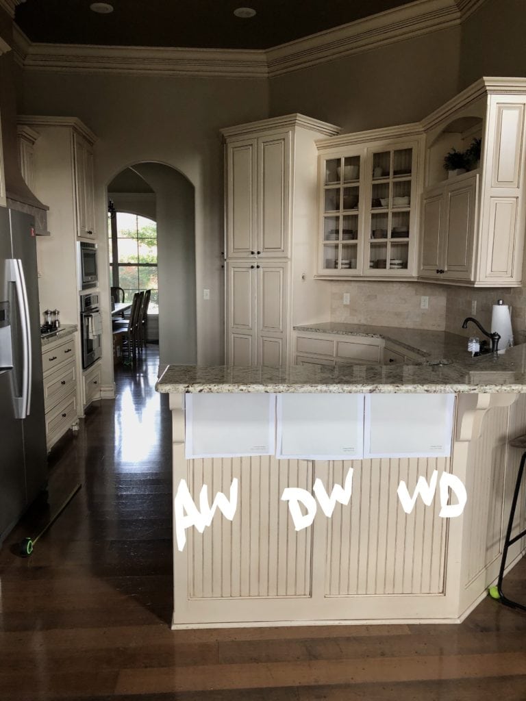 Title Sherwin Williams Aesthetic White, Divine White, White Duck compared to cream glazed kitchen cabinets - off-white neutrals DON'T WORK. Kylie M Interiors Edesign Caption Description File URL: https://staging2.kylieminteriors.ca/wp-content/uploads/2022/01/Sherwin-Williams-Aesthetic-White-Divine-White-White-Duck-compared-to-cream-glazed-kitchen-cabinets-off-white-neutrals-DONT-WORK.-Kylie-M-Interiors-Edesign-scaled.jpg Copy URL to clipboard Required fields are marked * Imagify Optimize ATTACHMENT DISPLAY SETTINGS Alignment Center Link To Attachment Page URL https://staging2.kylieminteriors.ca/?attachment_id=44157 Size Large – 742 × 989 Selected media actions 1 item selected Clear Insert into post