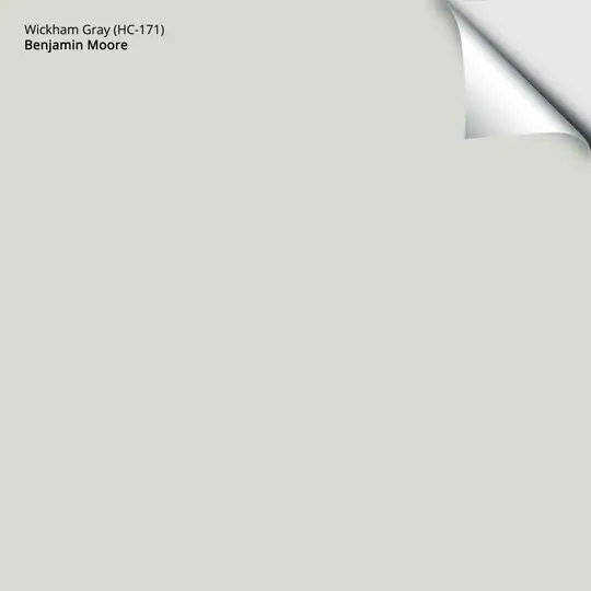 Benjamin Moore Wickham Gray peel and stick sample samplize