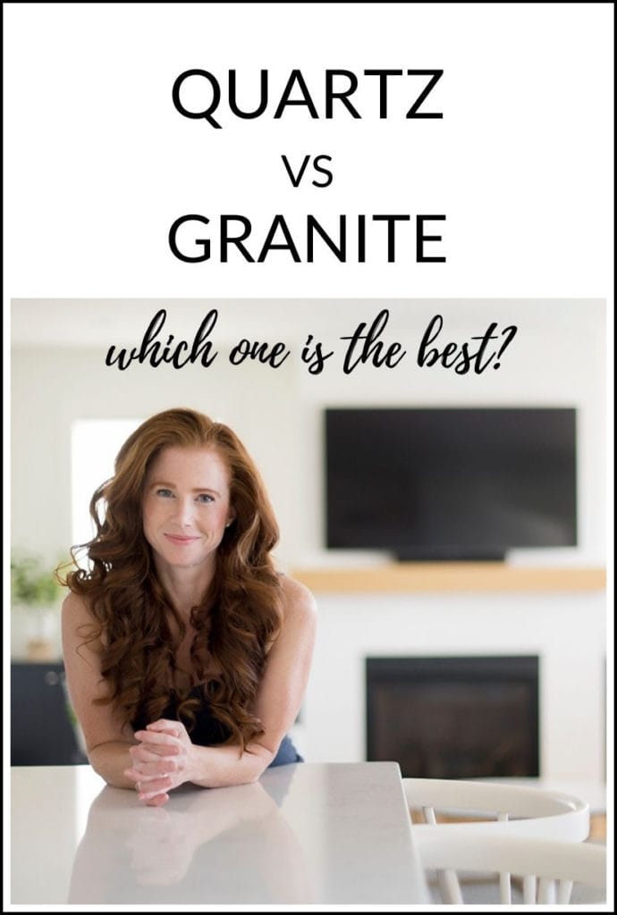 Quartz or granite countertops, whats the difference, heat proof, stain proof, modern. Kylie M Interiors decorating and design (1)