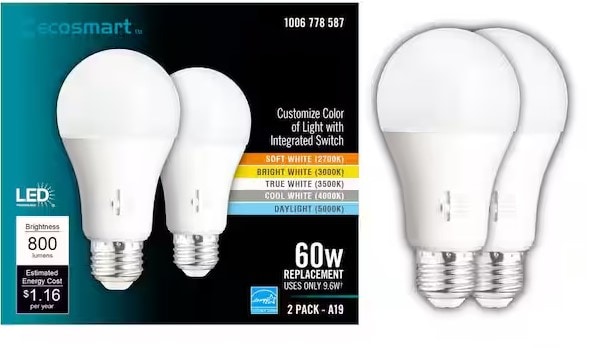 light bulb with adjustable kelvins, best bulb with paint colors, high CRI Home Depot and Kylie M Interiors