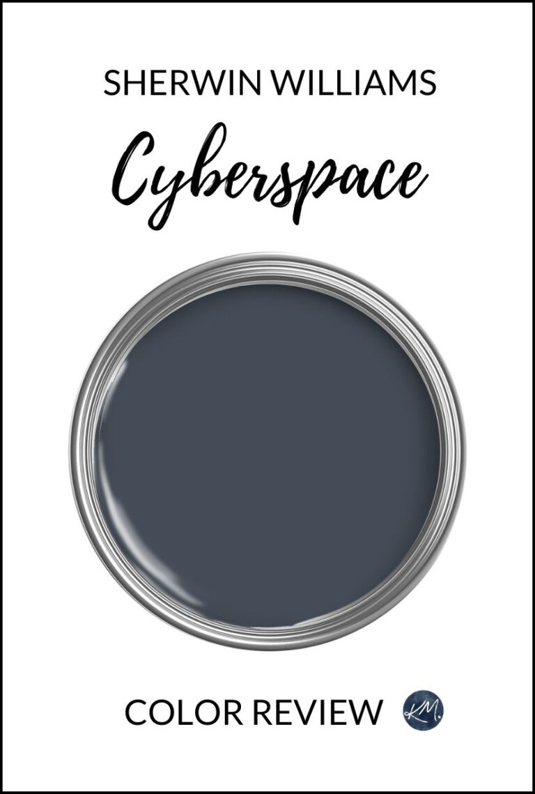 paint color review of sherwin williams cyberspace, best navy blue, gray blue paint color. Kylie M