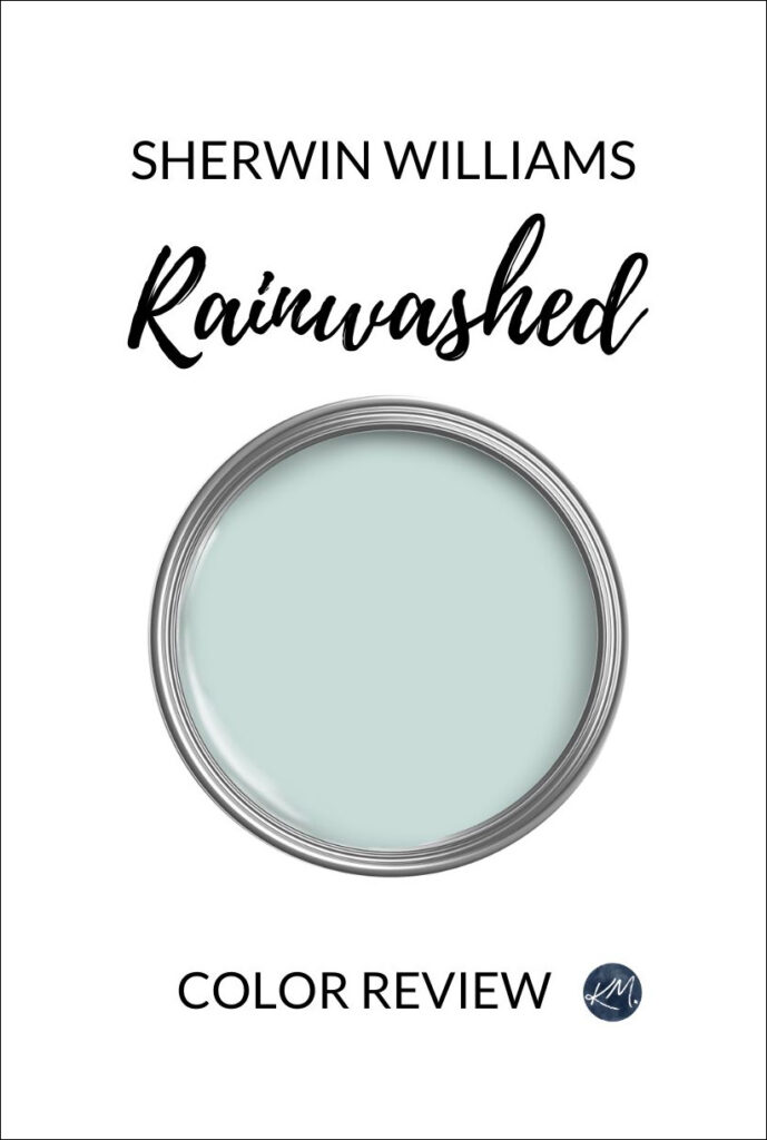 paint color review of sherwin williams rainwashed blue green paint color, Kylie M Interiors