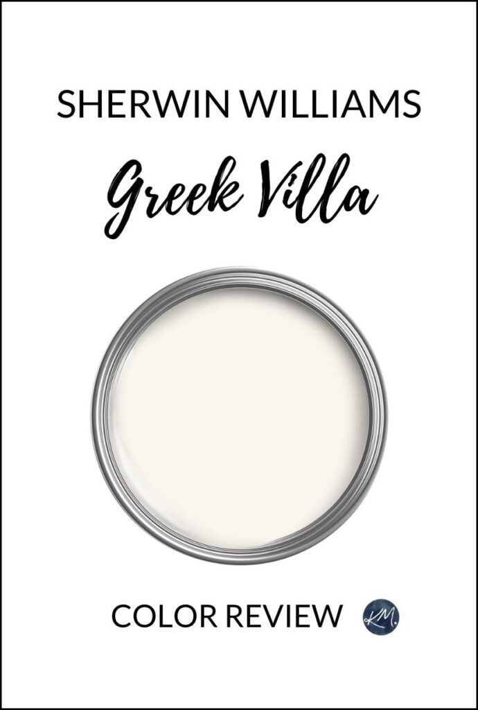 Sherwin Williams Greek Villa warm white paint color review with Kylie M Interiors